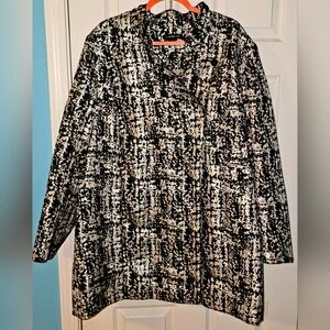 Lane Bryant Women’s Jacket Coat Black/Gold Dressy Gorgeous Size 22/24